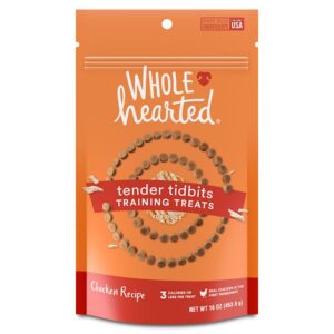 WholeHearted Grain-Free Tender Tidbits Chicken Recipe Dog Training Treats, 16 oz.