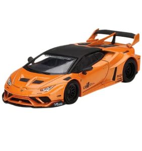 toy cars lambo huracan gt lb works arancio borealis orange met w/gray met top ltd ed to 5400 pcs 1/64 diecast model car by true scale miniatures mgt00355