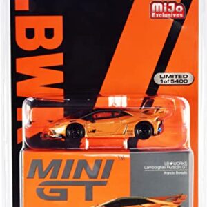 Toy Cars Lambo Huracan GT LB Works Arancio Borealis Orange Met w/Gray Met Top Ltd Ed to 5400 pcs 1/64 Diecast Model Car by True Scale Miniatures MGT00355