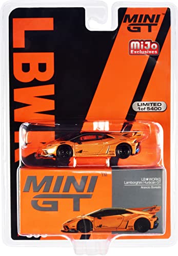 Toy Cars Lambo Huracan GT LB Works Arancio Borealis Orange Met w/Gray Met Top Ltd Ed to 5400 pcs 1/64 Diecast Model Car by True Scale Miniatures MGT00355