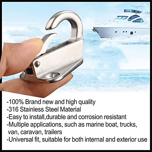 Stainless Steel 316 Fending Hooks Fender Spring Hook Snap Attach Rope Boat Sail Tug Ship Marine Hardware Boats Accessories (2)