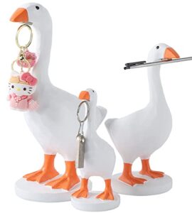 grapmktg magnetic goose key holder cute home decor kawaii room office table desk decor aesthetic funny sculpture bedroom decor housewarming gifts for women men1 pack