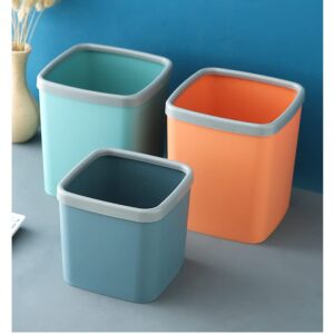 Multifunctional Mini Office Trash Can (Blue)