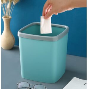 Multifunctional Mini Office Trash Can (Blue)