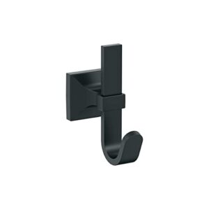 Amerock HBX36686MB | Burbank Single Prong Decorative Wall Hook | Matte Black Hook for Coats, Hats, Backpacks, Bags | Hooks for Bathroom, Bedroom, Closet, Entryway, Laundry Room, Office