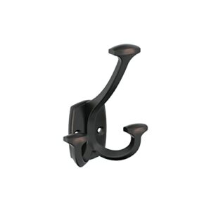 amerock h37004orb | vicinity triple prong decorative wall hook | oil rubbed bronze hook for coats, hats, backpacks, bags | hooks for bathroom, bedroom, closet, entryway, laundry room, office