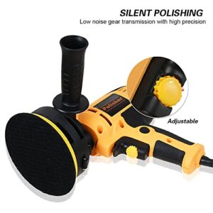 Car Buffer Polisher Kit,5'' Portable Polishing Machine Kit for Car Detailing,700W Car Polisher Buffer Sander Polishing Machine Kit with Detachable Polishing Pad for Buffing Car,Wood,Metal,Furniture