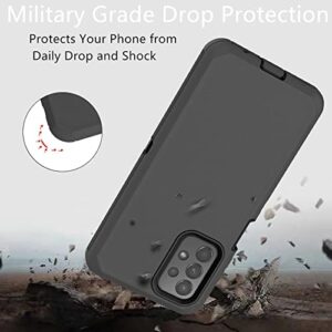 TIOZOLY for Samsung Galaxy A23 5G Case, Heavy Duty Protective Case Dustproof Shockproof Protection 3 in 1 Rugged Cover for Samsung Galaxy A23 5G/4G (Not for UW Version) - Black