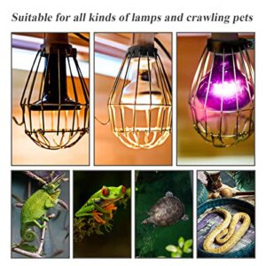 2pcs Reptile Heater Guard Lamp Shade Bulb Guard Ceramic Heat Lamp Stand Anti-high Temperature Burns for Winter Amphibian Aquarium Coop (Does not Include Bulb)