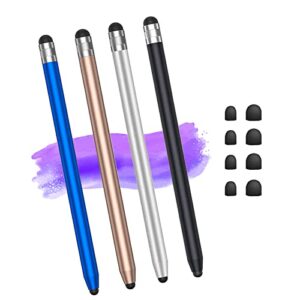 4 pack stylus for ipad luntak stylus pens for touch screens 2-in-1 ipad pencil universal rubber ipad stylus touch screen pen ipad pen compatible with ipad mini/iphone/galaxy note/huawei/xiaomi/android