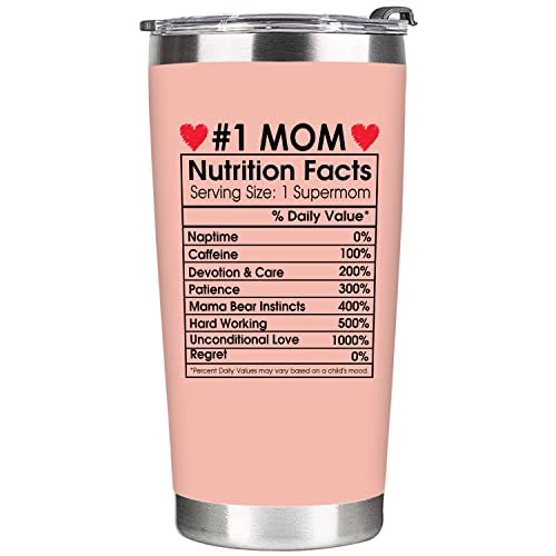 Mothers Day Gifts for Mom from Daughter, Son, Kids - Ideas Gifts for Mom on Mothers Day - Mom Birthday Gifts - Funny Birthday Gifts for New Mom , Mother In Law - Presents for Mom - Mom Tumbler 20oz