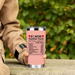 Mothers Day Gifts for Mom from Daughter, Son, Kids - Ideas Gifts for Mom on Mothers Day - Mom Birthday Gifts - Funny Birthday Gifts for New Mom , Mother In Law - Presents for Mom - Mom Tumbler 20oz