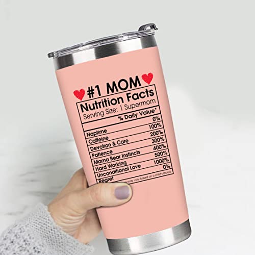 Mothers Day Gifts for Mom from Daughter, Son, Kids - Ideas Gifts for Mom on Mothers Day - Mom Birthday Gifts - Funny Birthday Gifts for New Mom , Mother In Law - Presents for Mom - Mom Tumbler 20oz