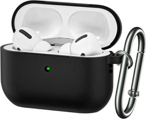 for airpods pro 2nd generation case cover 2022, soft silicone skin cover shock-absorbing protective case with keychain for new apple airpods pro case [front led visible]