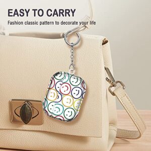 R-fun Airpods Pro 2nd Generation/1st Generation Case Cover,Cute Flroal Clear TPU Protective Case for Women Girls with Keychain Compatible with Apple AirPods Pro(2019/2022),Smile