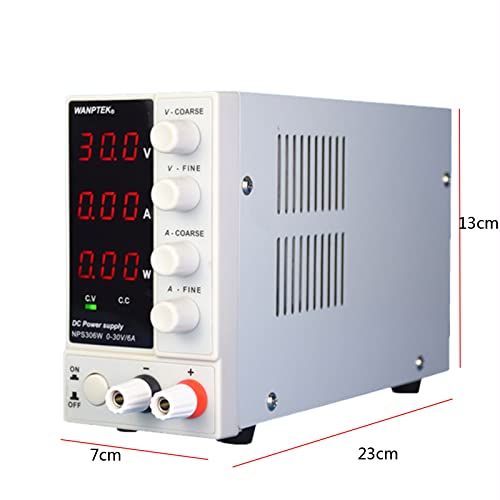 DC Power Supply Variable 0-30V 0-6A 180W Adjustable Switching Regulated Power Supply Digital Power Supply with High Precision 4-Digits Display
