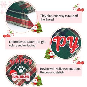 Malier Dog Christmas Bandana Reversible Embroidered Dog Bandana Classic Buffalo Plaid Pet Dog Scarf Multiple Sizes Dog Pet Triangle Bibs Kerchief for Small Medium Large and Extra Large Dogs Cats Pets