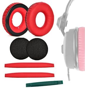 ear pads compatible with sennheiser hd25 hd25-ii hd25sp hd25sp-ii limited 75th anniversary edition headphones earpads ear cushion repair parts red color