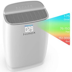 himox air purifier for home pets, h13 true hepa filter air cleaner dust allergies mold pollen pet dander odor smoke eliminator , 3 stage quiet filtration for house classroom office bedroom large room . h04