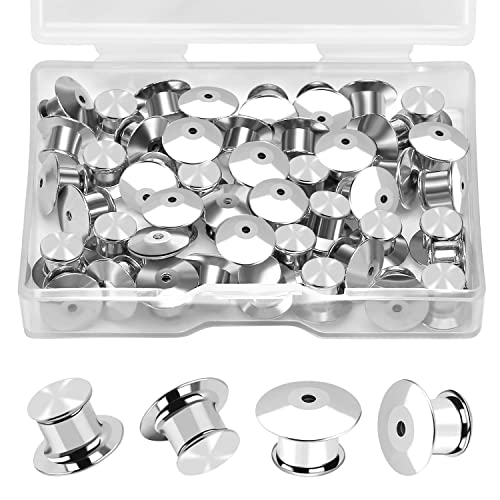 30PCS Locking Pin Backs Locking Pin Keepers Clasp, Ceryvop Metal Pin Locks Back