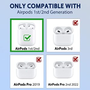 JoySolar for Airpod 1&2 Case Cute Cartoon 3D Soft Silicone Air Pods Funny Cover Kawaii Fun Cool Unique Design Shell Fashion Stylish Girls Kids Teens Women Cases for Airpods 1/2(GreenYouda)