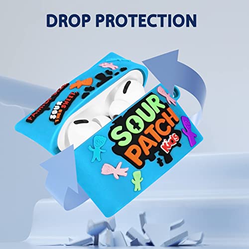 WowChic for AirPods Pro 2019/Pro 2 Case 2022 Soft Silicone Cute 3D Cartoon Food Fashion Kawaii Cool Fun Funny Unique Shell for Apple Airpod Air pods Cover Cases for Men Girls Women Boys Blue Kids