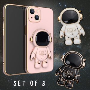 3 Pack - Astronaut Phone Ring Holder Finger Kickstand | Cute Foldable ABS Space Phone Back Grip Smartphone Hidden Stand | Compatible with All Phones and Tablets for Girls Women and Men
