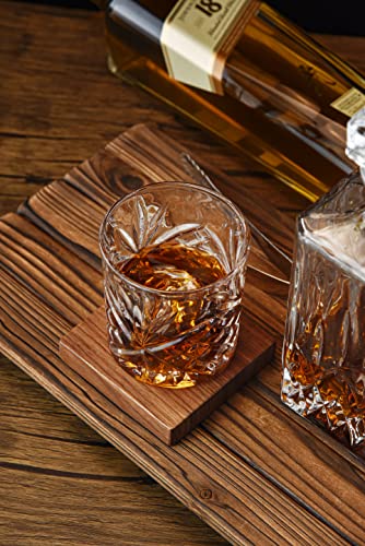 WODEXINGKO Whiskey Decanter Sets for Men, Classic Whiskey Decanter Set with Glasses, Liquor decanter for Bourbon, Scotch, Vodka - Whiskey gifts for men. Bourbon gifts for men. Transparent