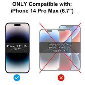 TECHO Privacy Screen Protector Compatible with iPhone 14 Pro Max Tempered Glass Film (Edge to Edge Full Coverage) (Anti Spy Private) (9H Hardness) (2 PACK) (6.7 inch)