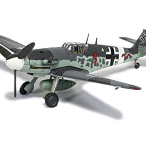 Corgi Diecast Messerschmitt Bf 109G-2 'Red 1' Luftwaffe 1:72 WWII German Military Aircraft Display Model AA27111, Black