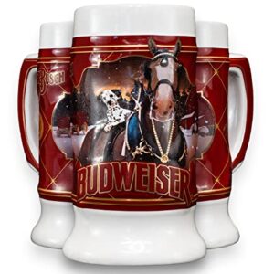 2022 Budweiser Limited Edition Collectors SERIES #43 Clydesdale Holiday Stein - Ceramic Beer Mug - Christmas Gift for Men, Father, Husband - Collectable Room Decor for Den, Man Cave, Home Bar