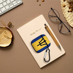 Barbados Flag Case Cover Compatible with AirPods 2 & 1 with Cute Skin and Keychain for Men Women