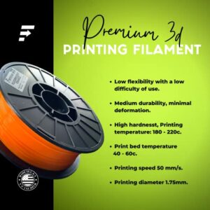 Filament 1.75mm PLA, 3D Printer Filament, Filament 1 KG Spool, Filament PLA Dimensional Accuracy 0.03 mm, 3D Printing Filament, 3D Filament PLA (Crystal)