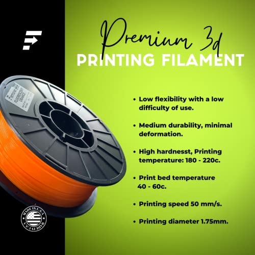 Filament 1.75mm PLA, 3D Printer Filament, Filament 1 KG Spool, Filament PLA Dimensional Accuracy 0.03 mm, 3D Printing Filament, 3D Filament PLA (Crystal)