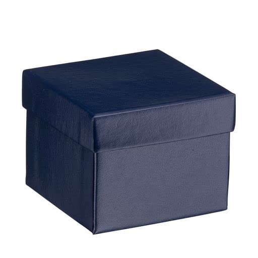 Allure - Rich Suede Navy Blue Luxury Earring Box, Elegant Diamond Earring Case, With Blue Velour Interior, Jewelry Display Gift Box, For Unique Proposal, Engagement Or Wedding.