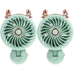 tendycoco handheld fan 2sets cartoon for outdoor hand portable functional charging cooling multi- small women fan lightweight desktop of pocket fans multifunctional men, desk portable fan