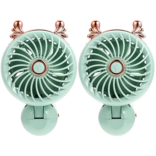 TENDYCOCO Handheld Fan 2sets Cartoon for Outdoor Hand Portable Functional Charging Cooling Multi- Small Women Fan Lightweight Desktop of Pocket Fans Multifunctional Men, Desk Portable Fan