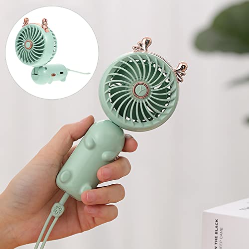 TENDYCOCO Handheld Fan 2sets Cartoon for Outdoor Hand Portable Functional Charging Cooling Multi- Small Women Fan Lightweight Desktop of Pocket Fans Multifunctional Men, Desk Portable Fan