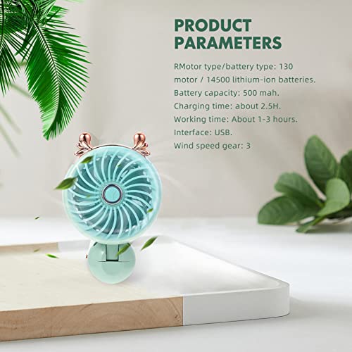 TENDYCOCO Handheld Fan 2sets Cartoon for Outdoor Hand Portable Functional Charging Cooling Multi- Small Women Fan Lightweight Desktop of Pocket Fans Multifunctional Men, Desk Portable Fan