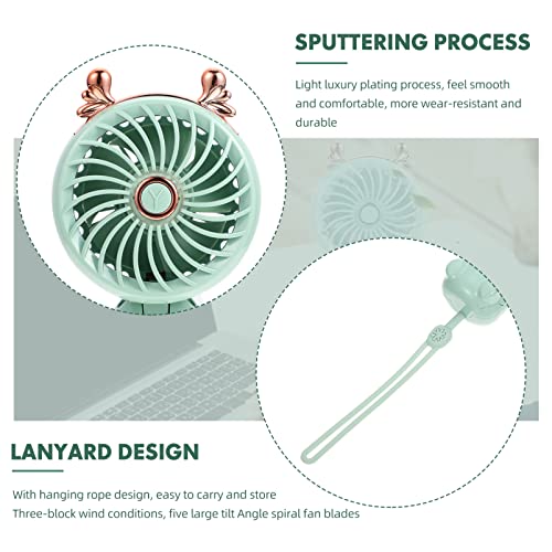 TENDYCOCO Handheld Fan 2sets Cartoon for Outdoor Hand Portable Functional Charging Cooling Multi- Small Women Fan Lightweight Desktop of Pocket Fans Multifunctional Men, Desk Portable Fan