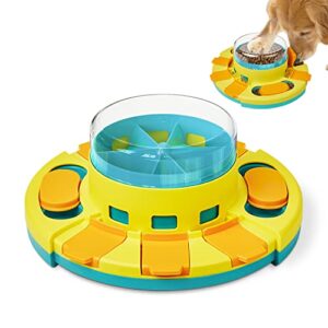 potaroma dog puzzle toy 2 levels, slow feeder, dog food treat feeding toys for iq training, dog entertainment toys, 4.2 inch height