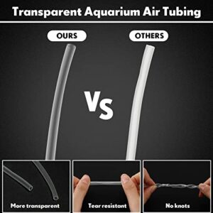Zhengmy 230 ft Standard Size Airline Tubing for Fish Tank Clear and Flexible Aquarium Air Pump Accessories 3/16'' Tubing for Fish Tank Air Pump, Aquariums, Terrariums