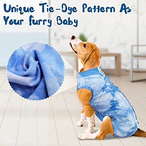 Dog Surgery Recovery Suit, Tie Dye Pet Surgical Suit for Female, Cone E-Collar Alternatives After Spay Abdominal Wounds Protector, Neuter Dog Anti-Licking Onesie for Small Medium Large Dogs, Medium