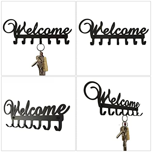 Alipis 2pcs Coats Hanger Bedroom Robe Xcm Hallway Bathroom Back Front Hat Signs Hooks Home Black Towel Decor Metal Living Rack Wall Welcome Scarf Iron Organizer Store for Room Holder