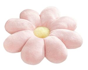 hxiyan sunflower cushion sofa, living room, flower pillow, floating window decoration, household furnishings, bedside pillow, plush (23.6in, pink)