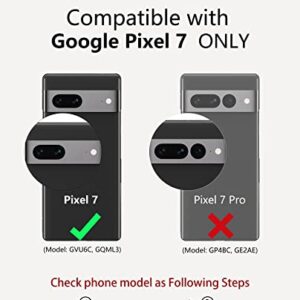 FNTCASE for Google Pixel 7 Case: Built-in Screen Protector & Kickstand | Extra Front Frame | Full-Body Dual Layer Rugged Belt-Clip Holster | Military Shockproof Cell Phone Protective Cover 5G - Black