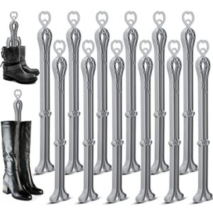 nuenen 12 pack folding boot shaper stands tall boots shaper boot inserts shape holders for women boot stand up inserts for men home hanging, 13 x 4 inch, gray