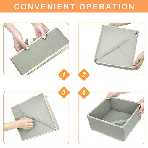 Drawer Organizer Clothes, Baby Kids Clothes Drawer Organizer, Foldable Cloth Storage Box Closet Dresser Drawer Divider Organizer Basket Bins for Clothes, Pants, Underwear, Socks, Bras, Hats and Ties