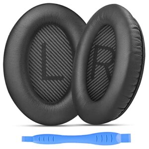 replacement ear pads for bose qc25 qc35 headphones earpads cushions, also fits quietcomfort 2/qc15/qc35ii/ae2/ae2i/ae2w/soundlink1&2/soundtrue1&2 around-ear, soft and comfortable memory foam