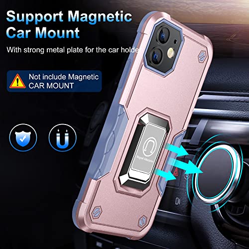 HOOMIL Case for iPhone 11 with Stand, Military-Grade Protection Shockproof Cover - Rose Gold